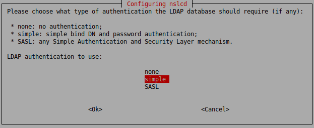LDAP database authentication. We are going to use a bind user