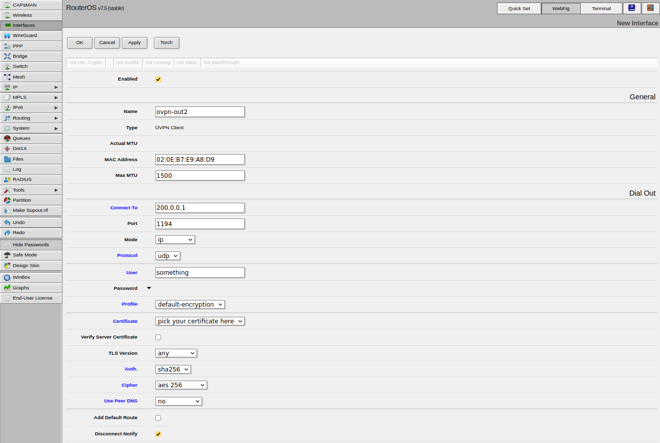 mikrotik webfig